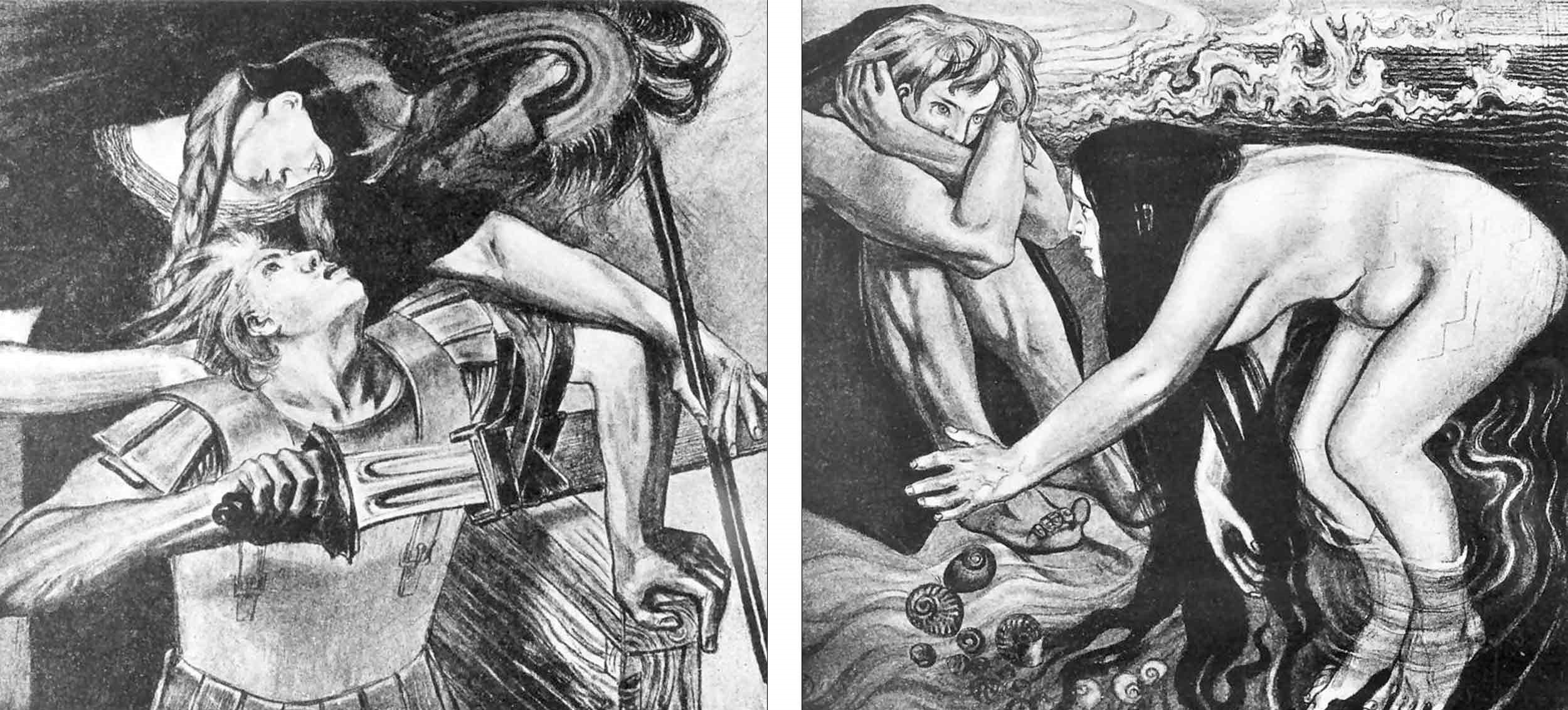 Stanisław Wyspiański's sketches of scenes from the Iliad